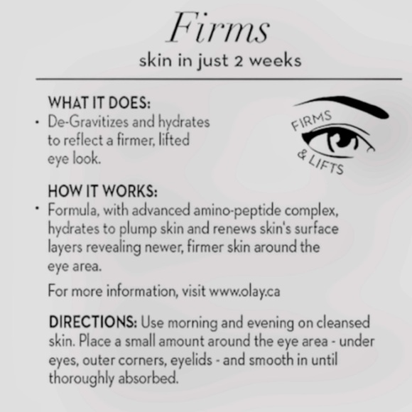 🆕 Olay Eyes Lifting Serum. 0.5 fl oz. New in Sealed Box. NWT - Picture 5 of 8